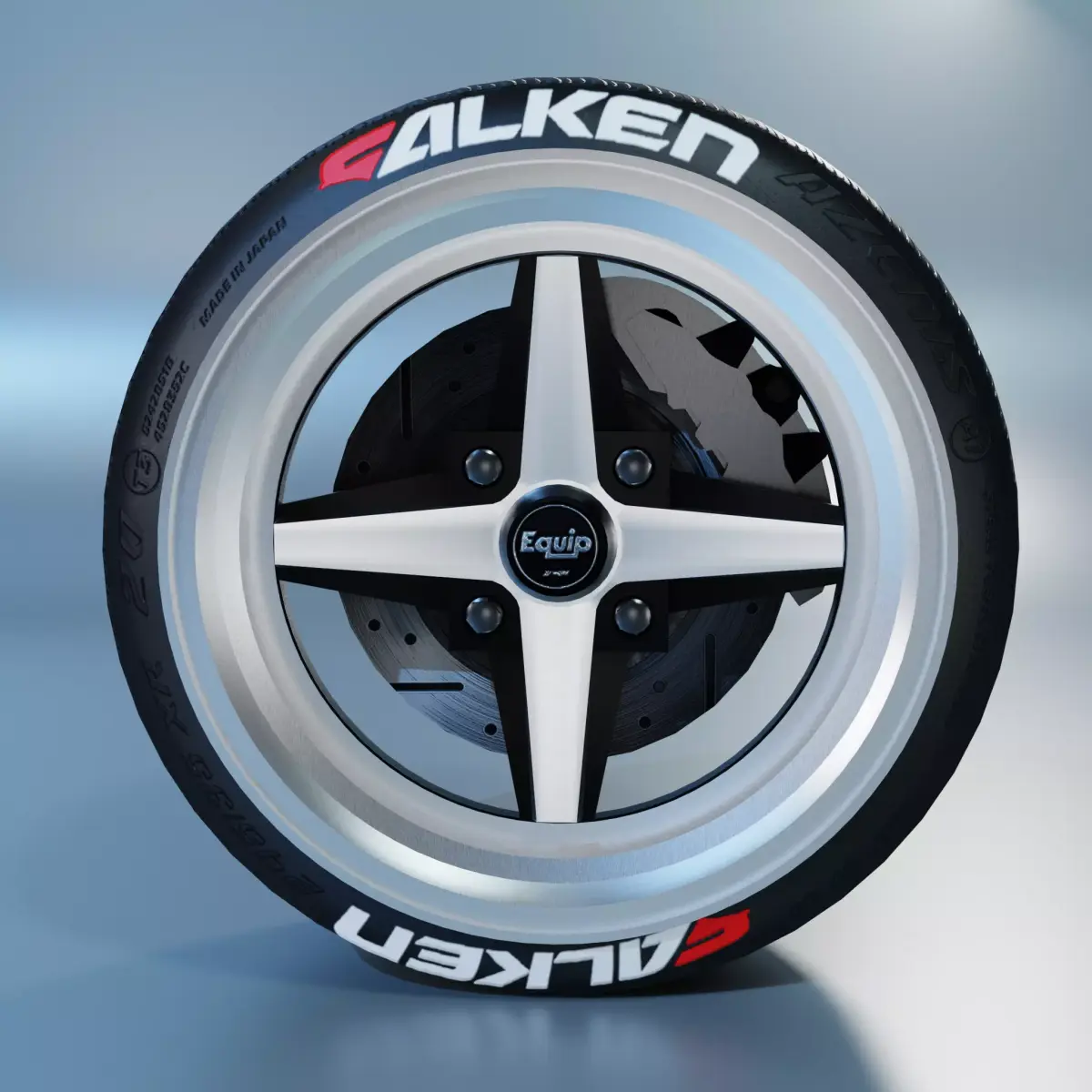 Work Equip 01 Wheel Low-poly 3D model