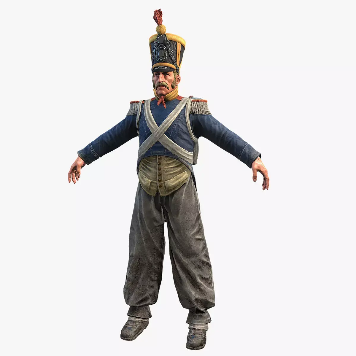 Soldier Grenadier Low-poly 3D model