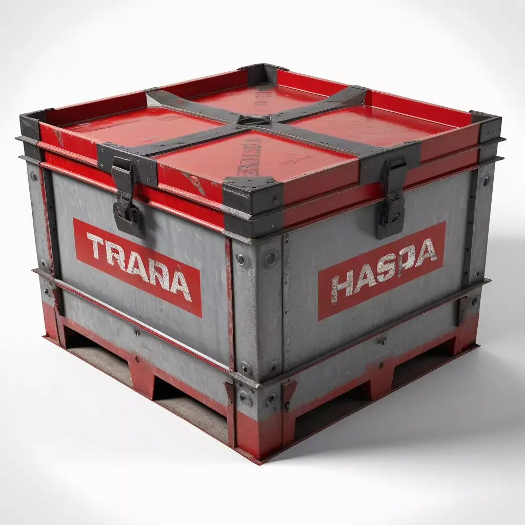 Game Ready Industrial Metal Crate 3D model