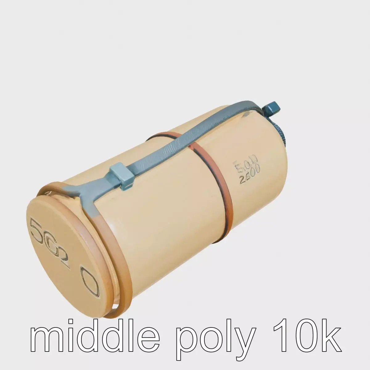 Oxygen Cylinder Detailed Model Pack Low-poly 3D model