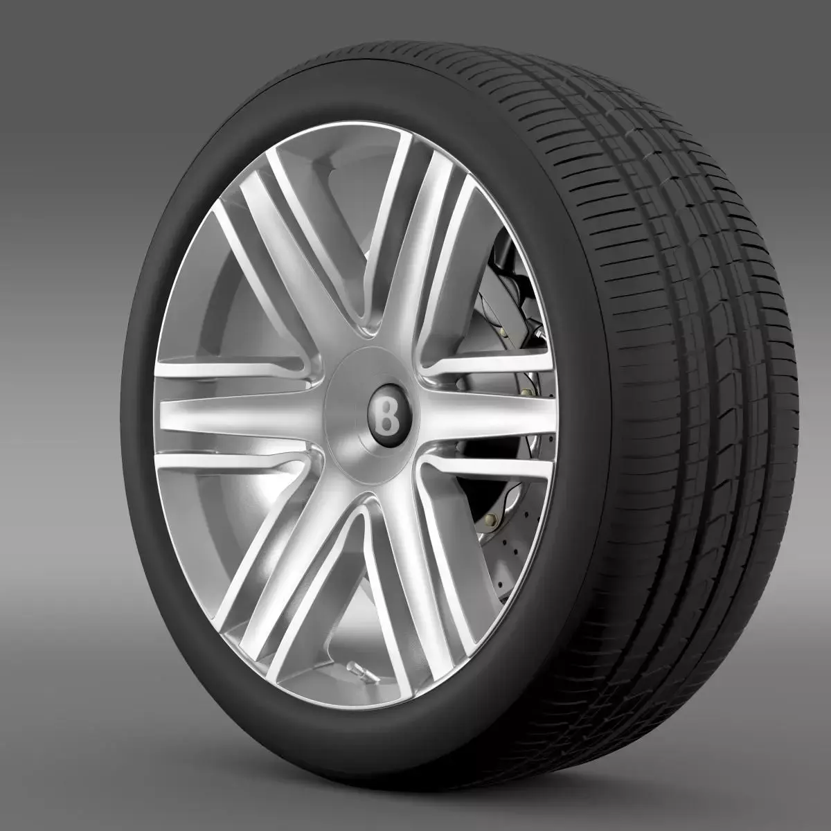 Bentley Continental GTC 2015 wheel 3D model