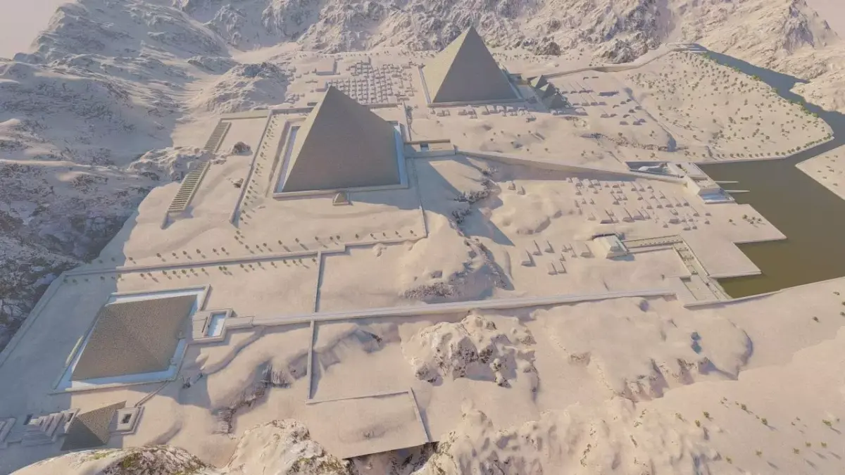 ancient egyptian pharaohs buildings-Ancient Egyptian Temple 3D model