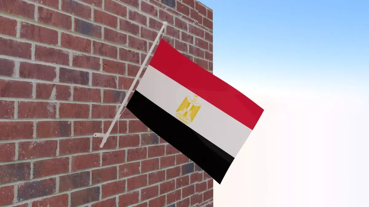 Flag of Egypt 3D model