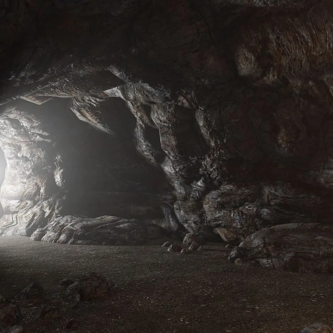 Game Ready Cave Interior Tileset 3D model
