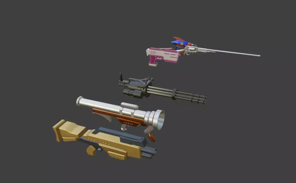 3D GUN SciFi 3D model