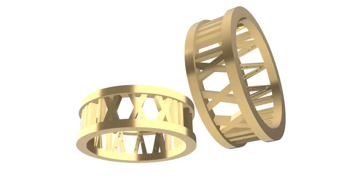 0267 Roman Numerals Ring Free 3D print model purchase