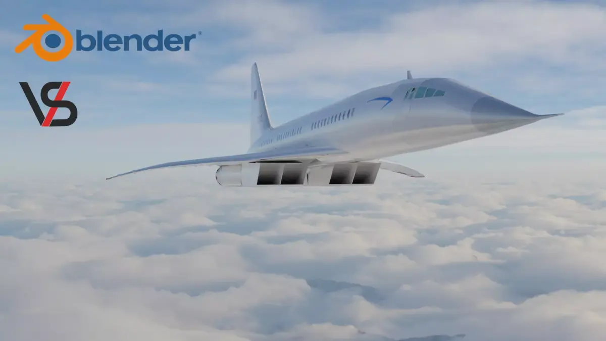 Tupolev 144D Low-poly 3D model