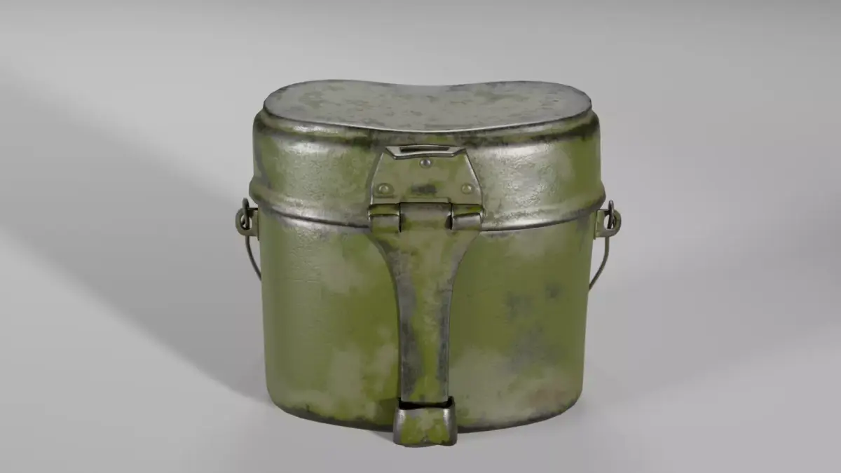 Army Billy Can PBR Low-poly 3D model