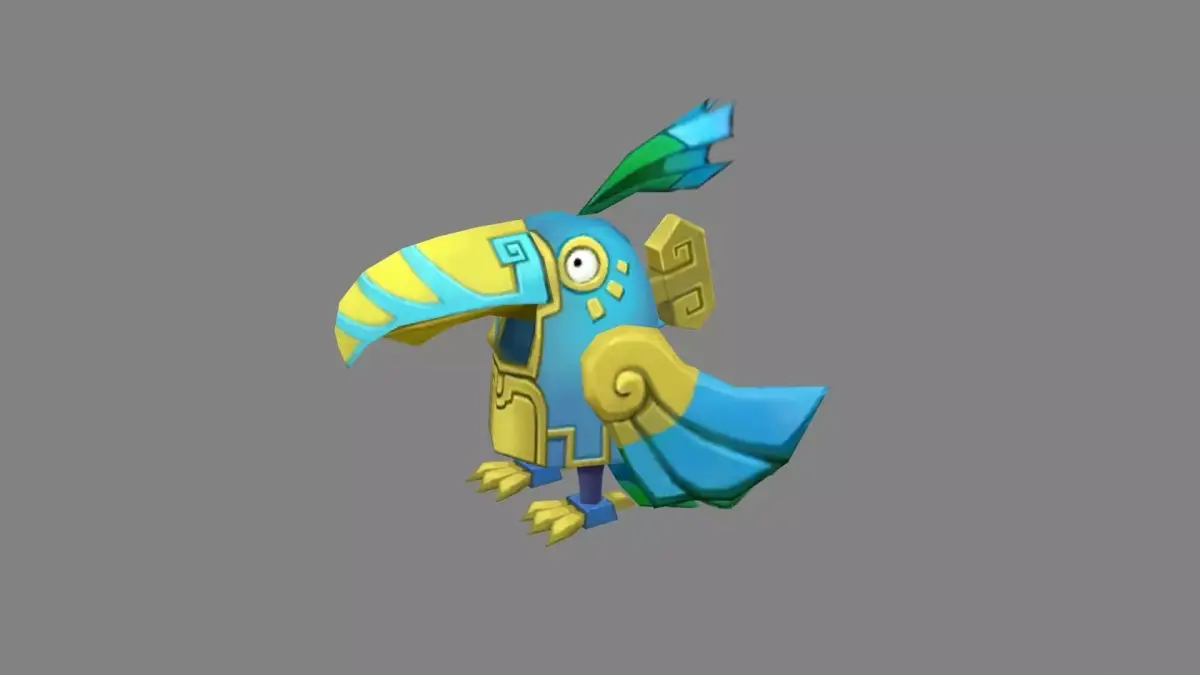 Cartoon organ bird - mechanical bird Low-poly 3D model