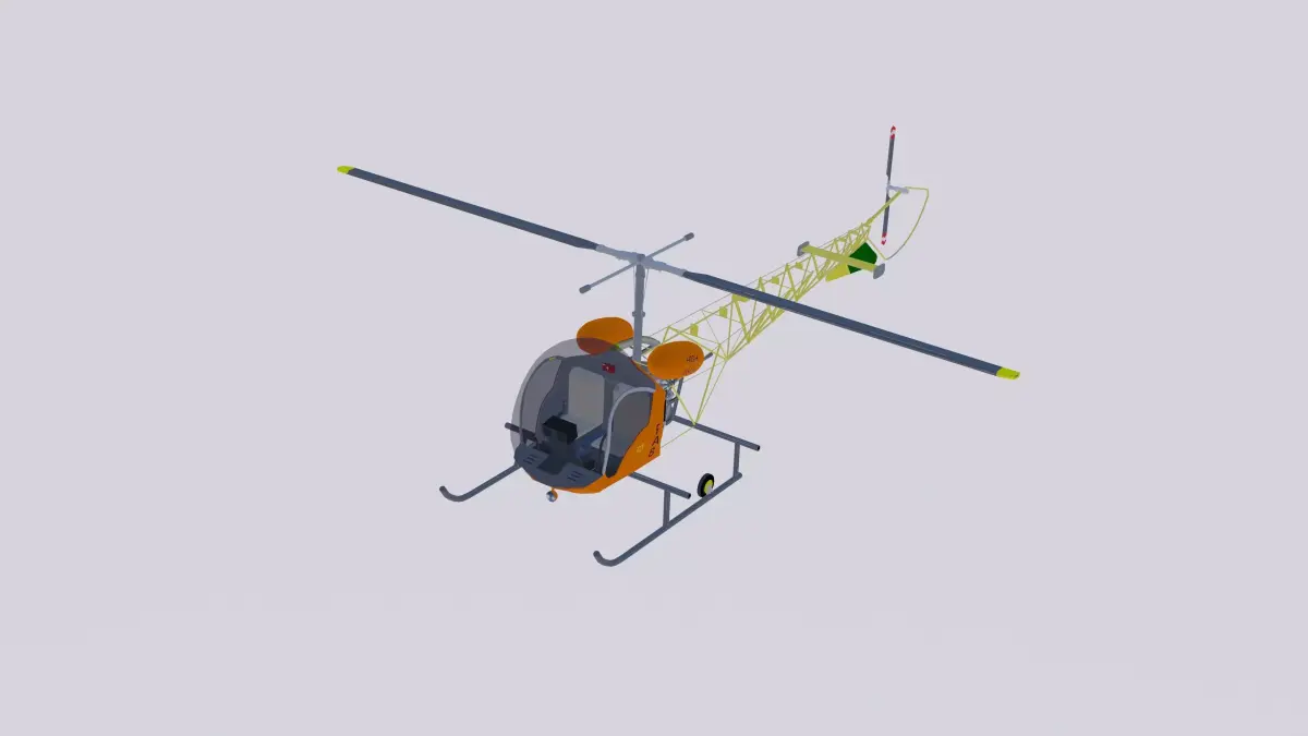 Bell H-13 Sioux 3D model purchase