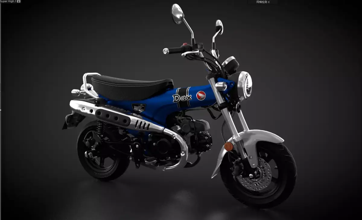 Honda DAX 125 2025 C4D modeling physical rendering 3D model