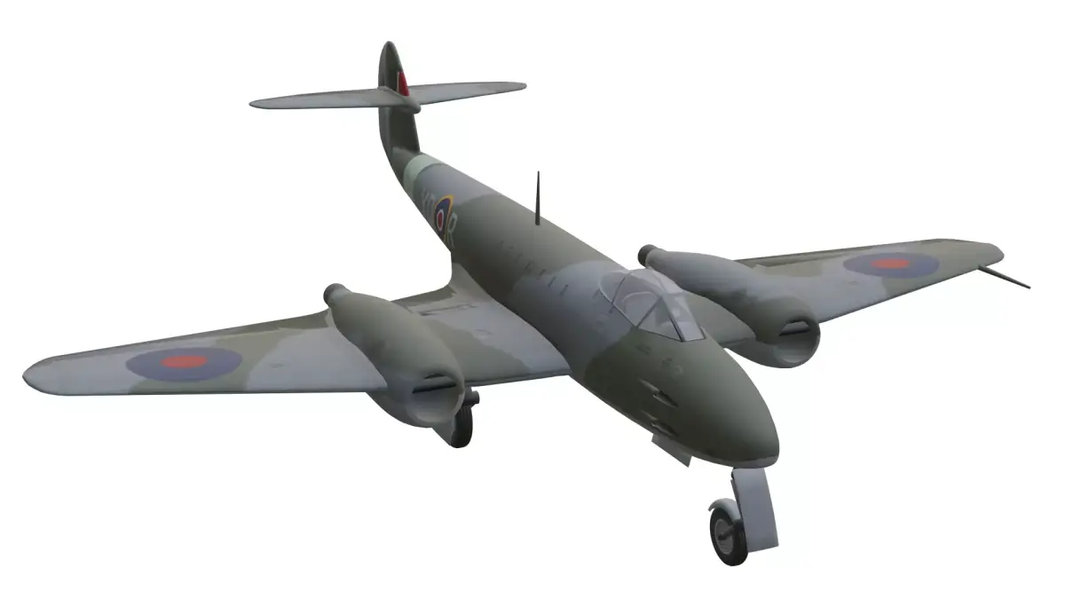 Gloster Meteor Low-poly 3D model purchase
