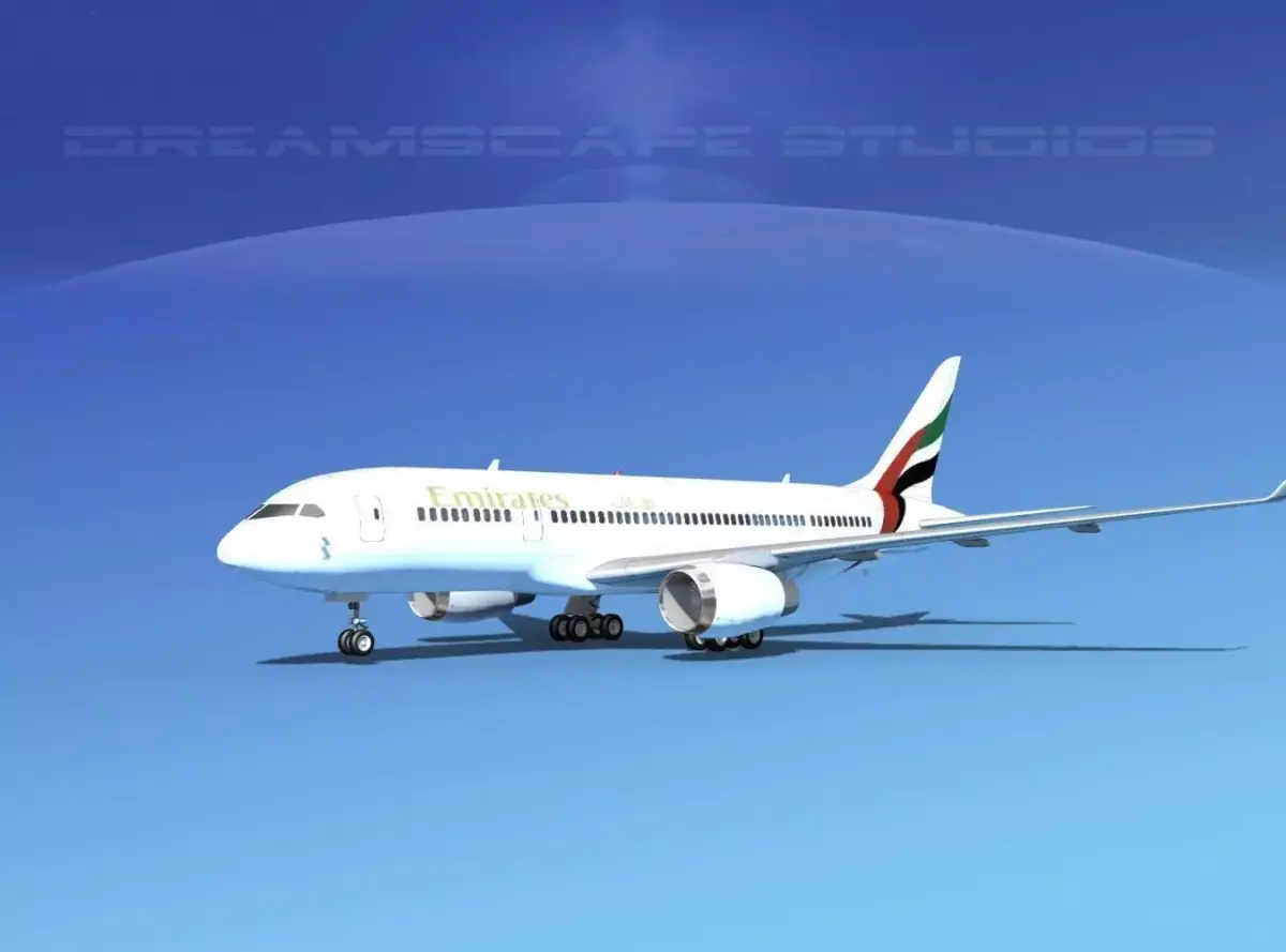 Boeing 787-8 Emirates 3D model