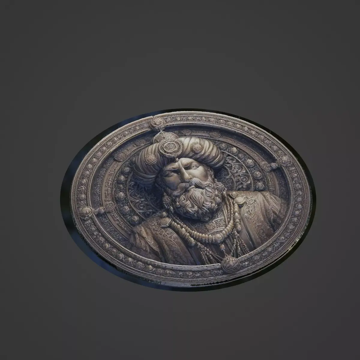 Suleiman the Magnificent Medallion 3D print model buy