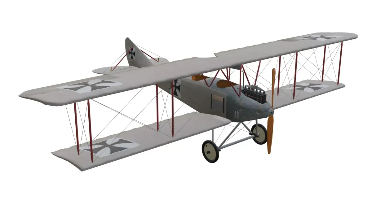 Albatros BII Low-poly 3D model