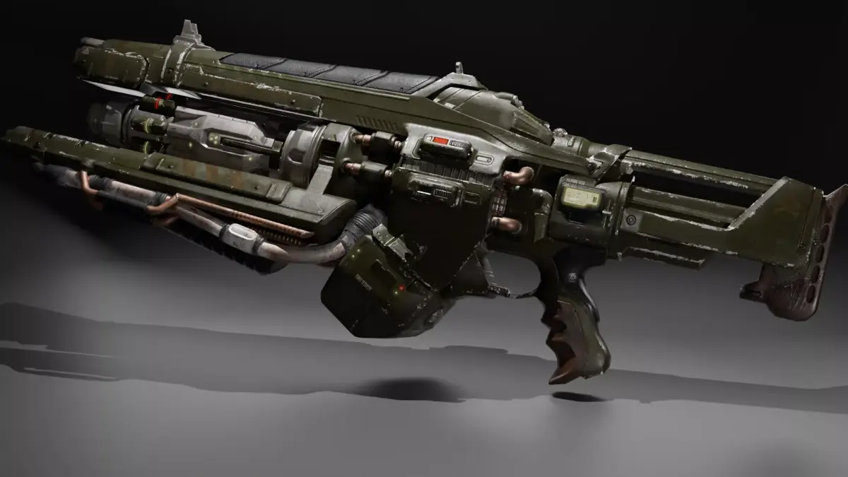 Sci-fi gun  Low-poly 3D model