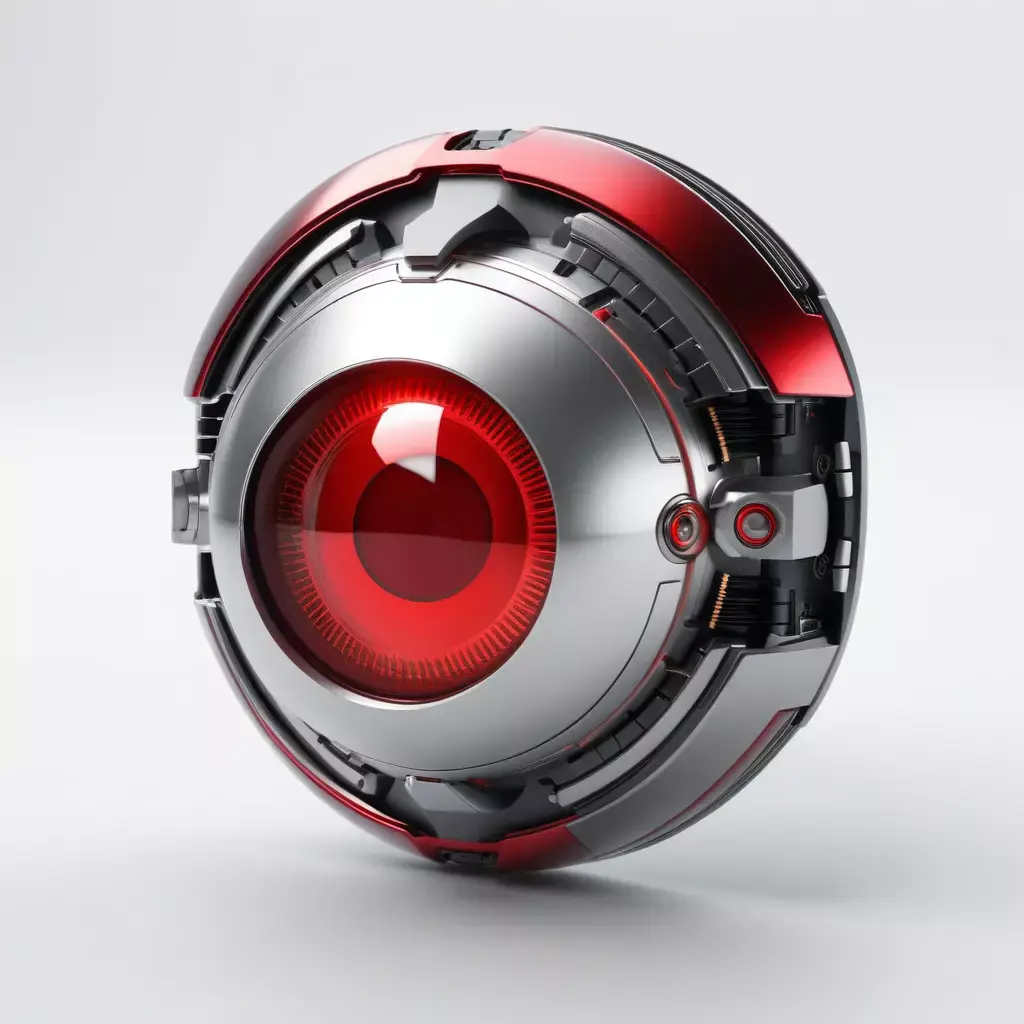 Cybernetic Eye Implant Titanium 3D model