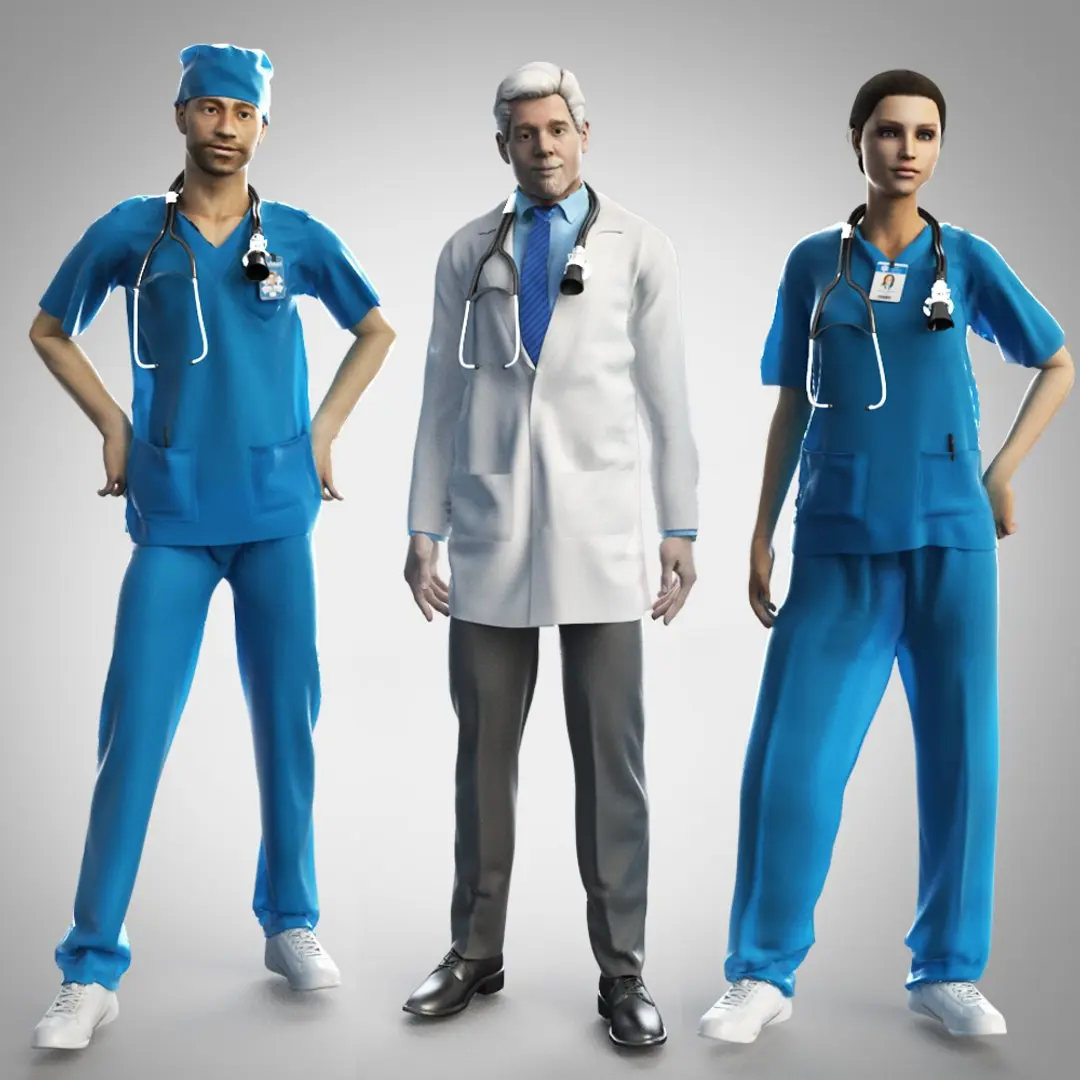 Doctors set 3D model