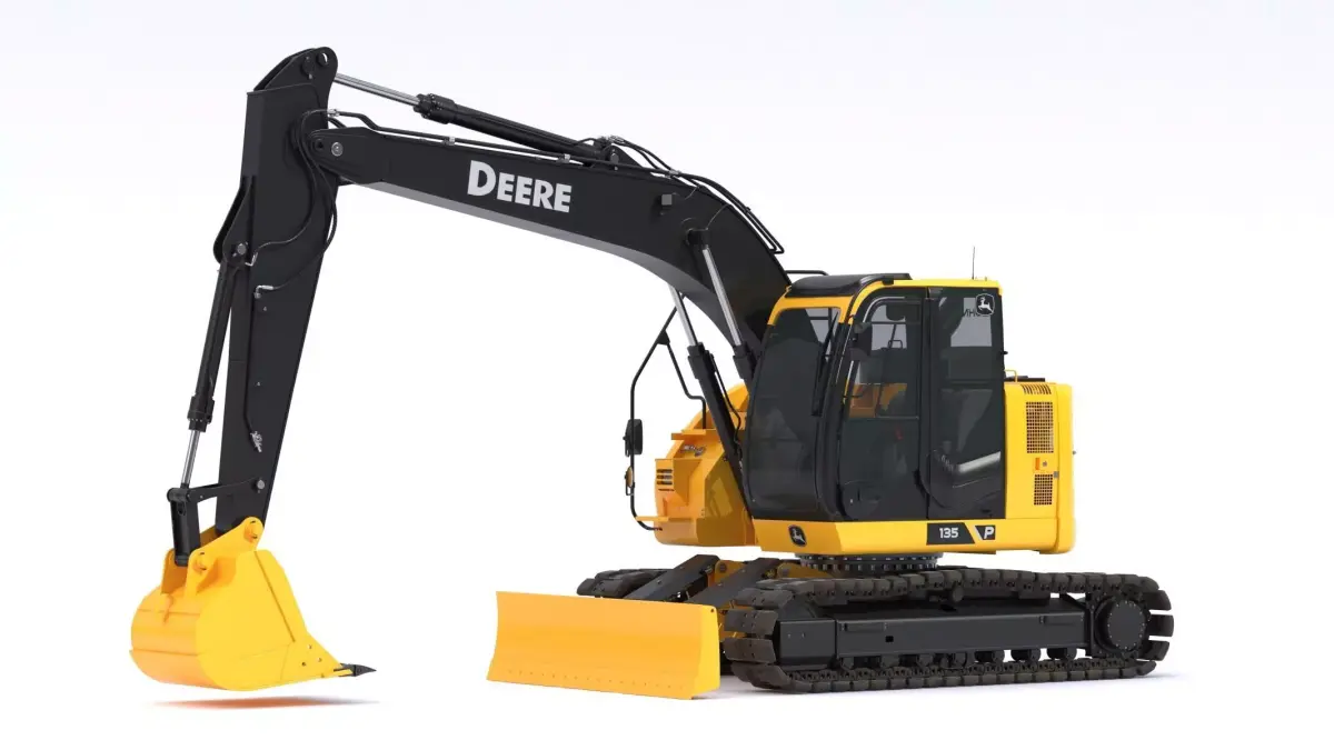 John Deere 135 P-Tier Mid-Size Excavator 3D model