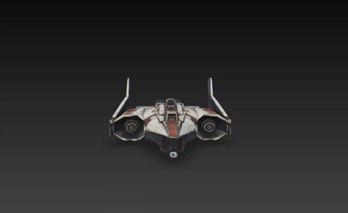 Sci-Fi Tactical Escort Fighter Spaceship 3D Print STL 3D print model