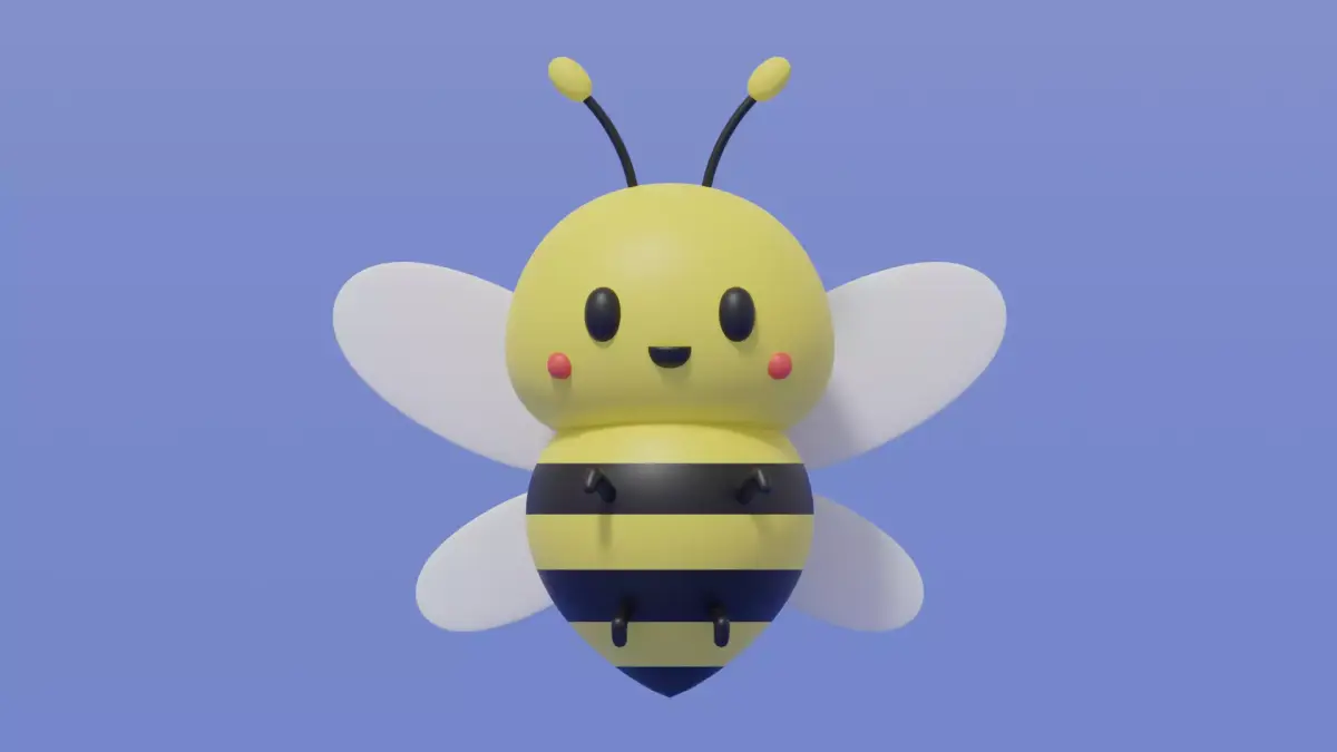 Cute Cartoon Bee 3D model buy