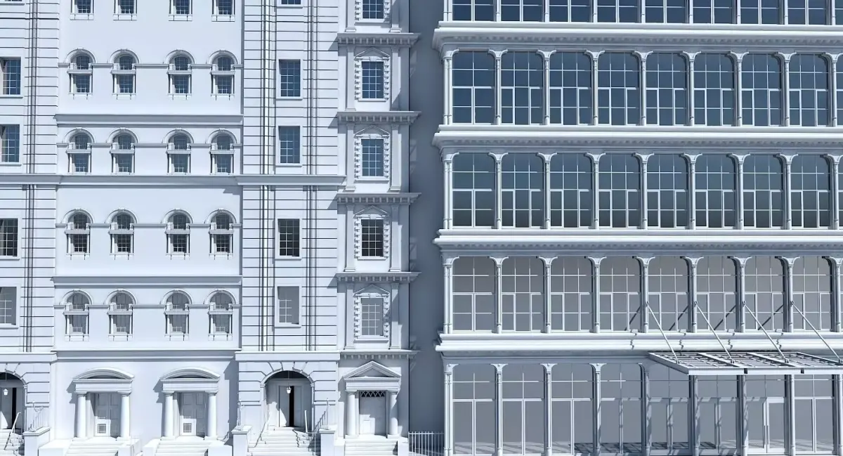 Commercial Building Facade 19 3D model