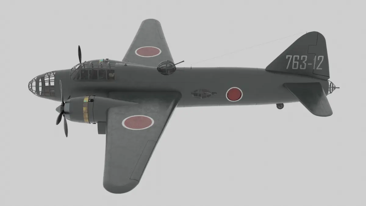 Mitsubishi G4M Airplane 3D model