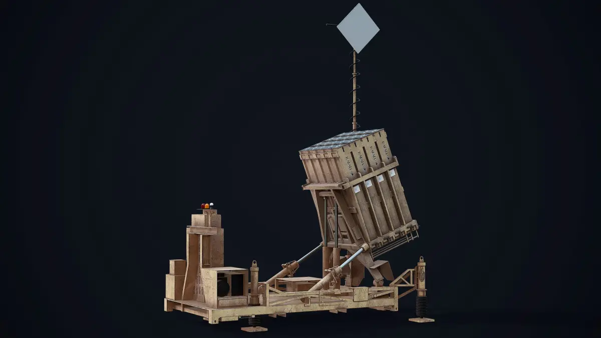Iron Dome Air Defense System PBR 3D model