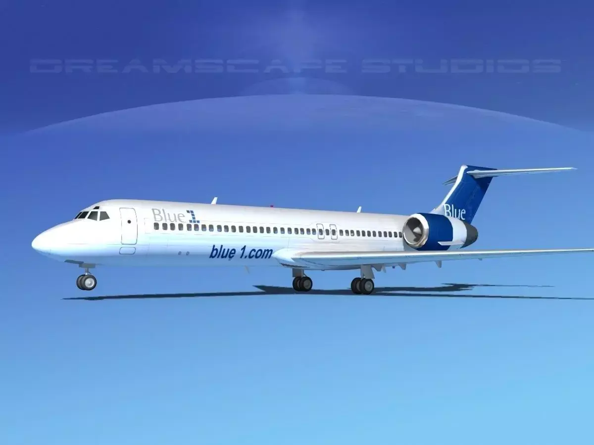 Boeing 717-200 Blue 1 3D model