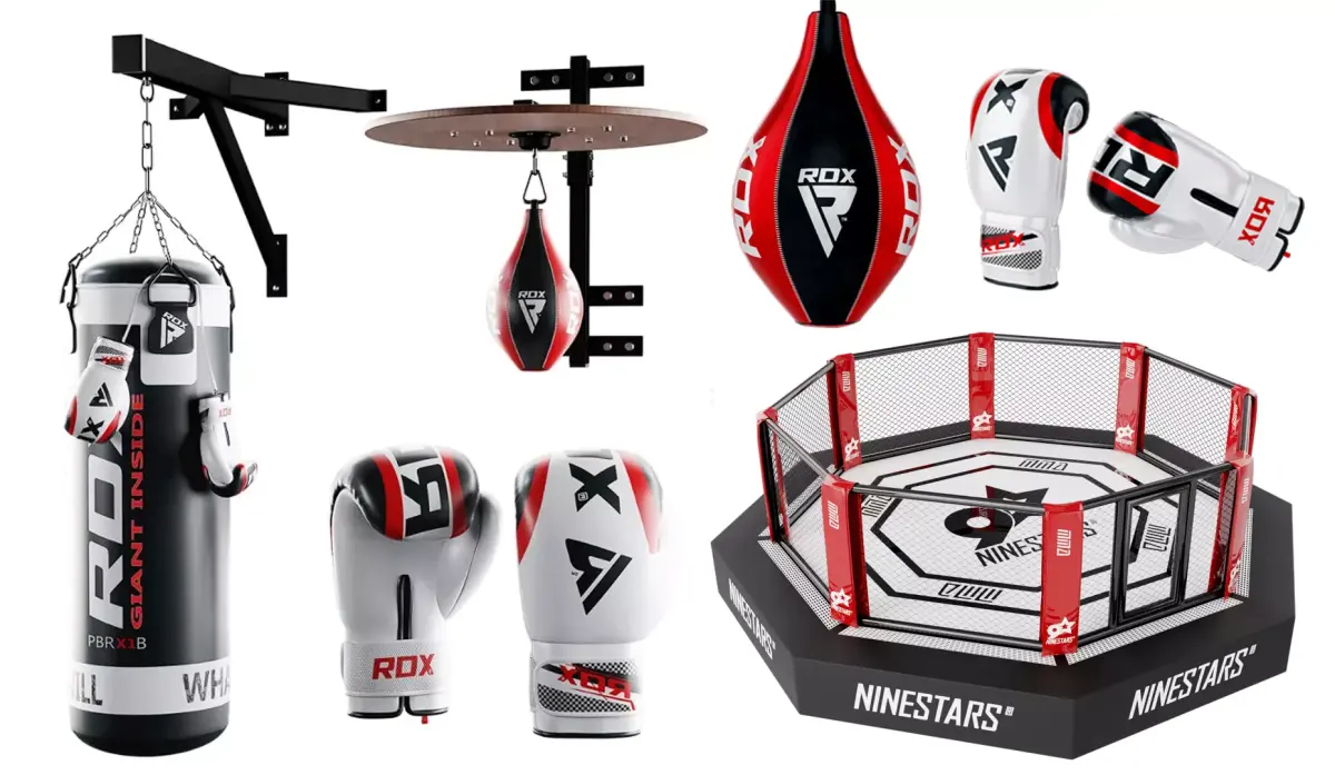 Comprehensive Boxing and MMA Gym Equipment Bundle Low-poly 3D model