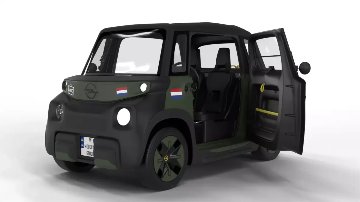 Opel Rocks-e 2020 Dutch Army HQ interior 3D model