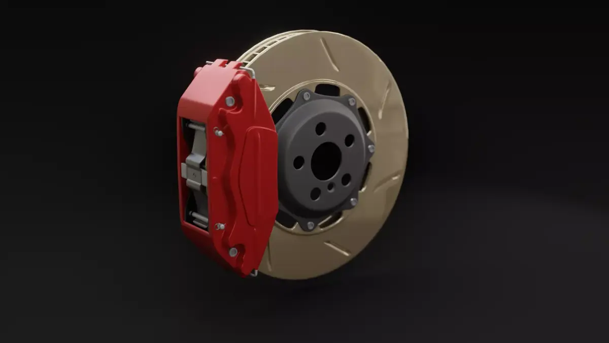 Brembo 4 pistom brake 3D model