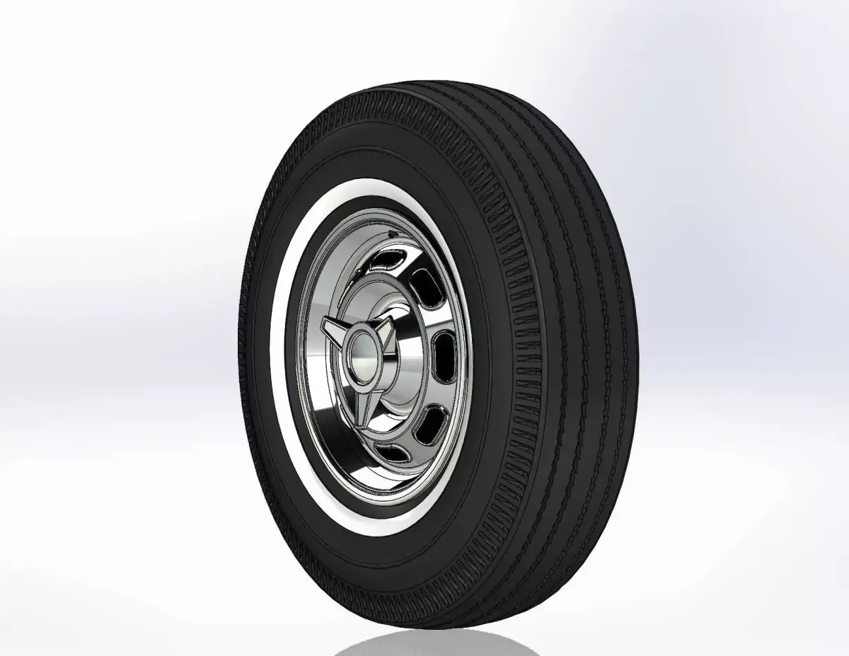 Wheel Pontiac GTO 1964 for scale model 3D print model