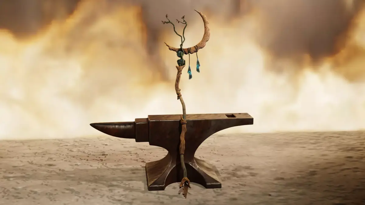 Druid Staff Low-poly 3D model
