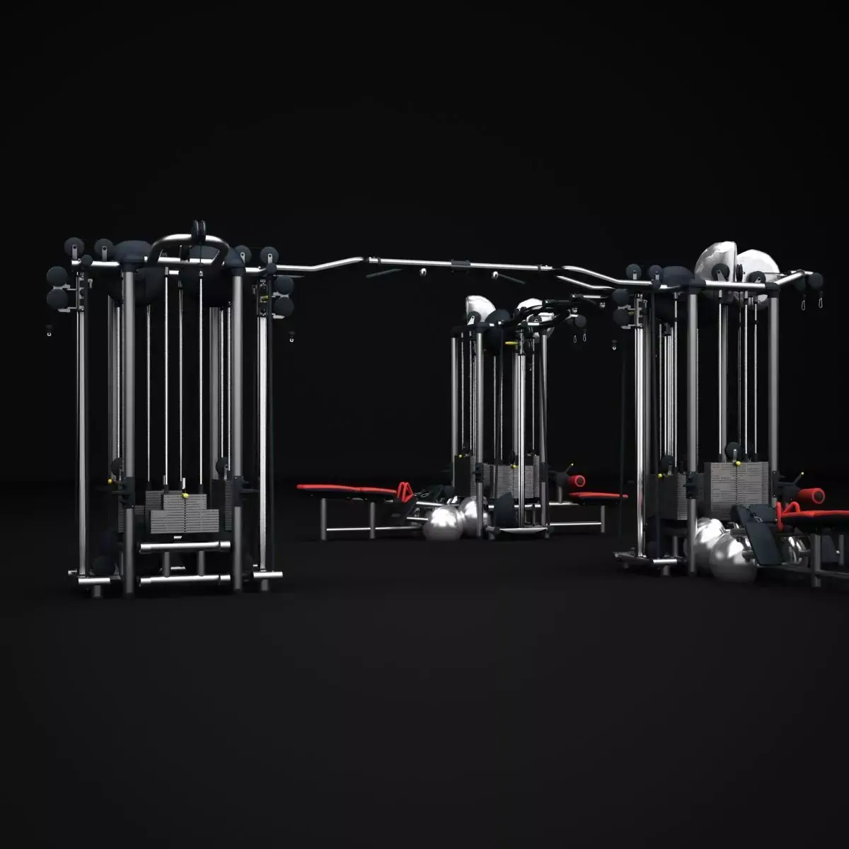 Multistation Fitness Cable Machine 3D model order
