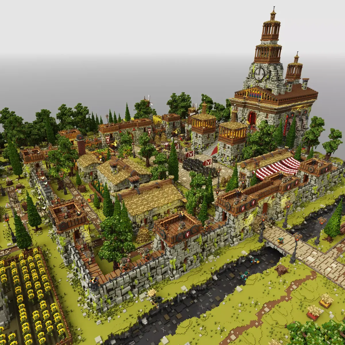 Voxel Orc Castle Asset Low-poly 3D model
