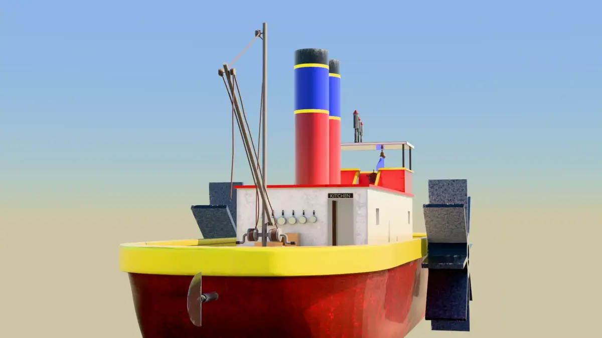 High Res Screen Version of Steamboat Willie 3D model