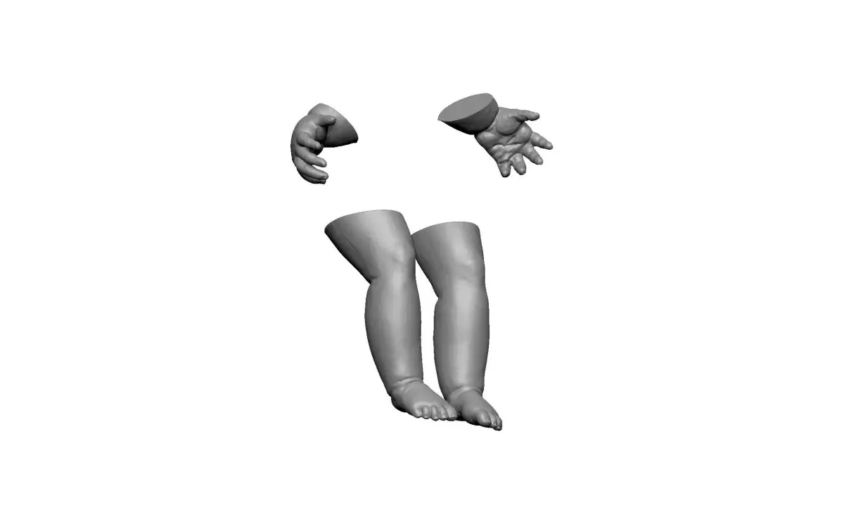 legs arms man doll 3D print model purchase