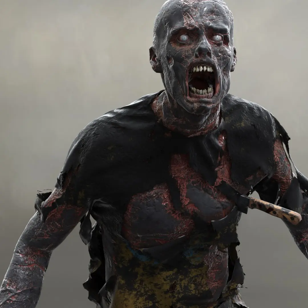 Burned Zombie 3D model
