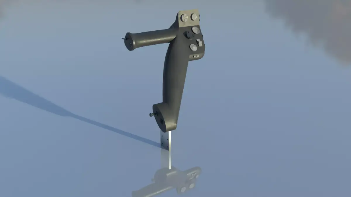 Throttle grip for fighter jet 3D model