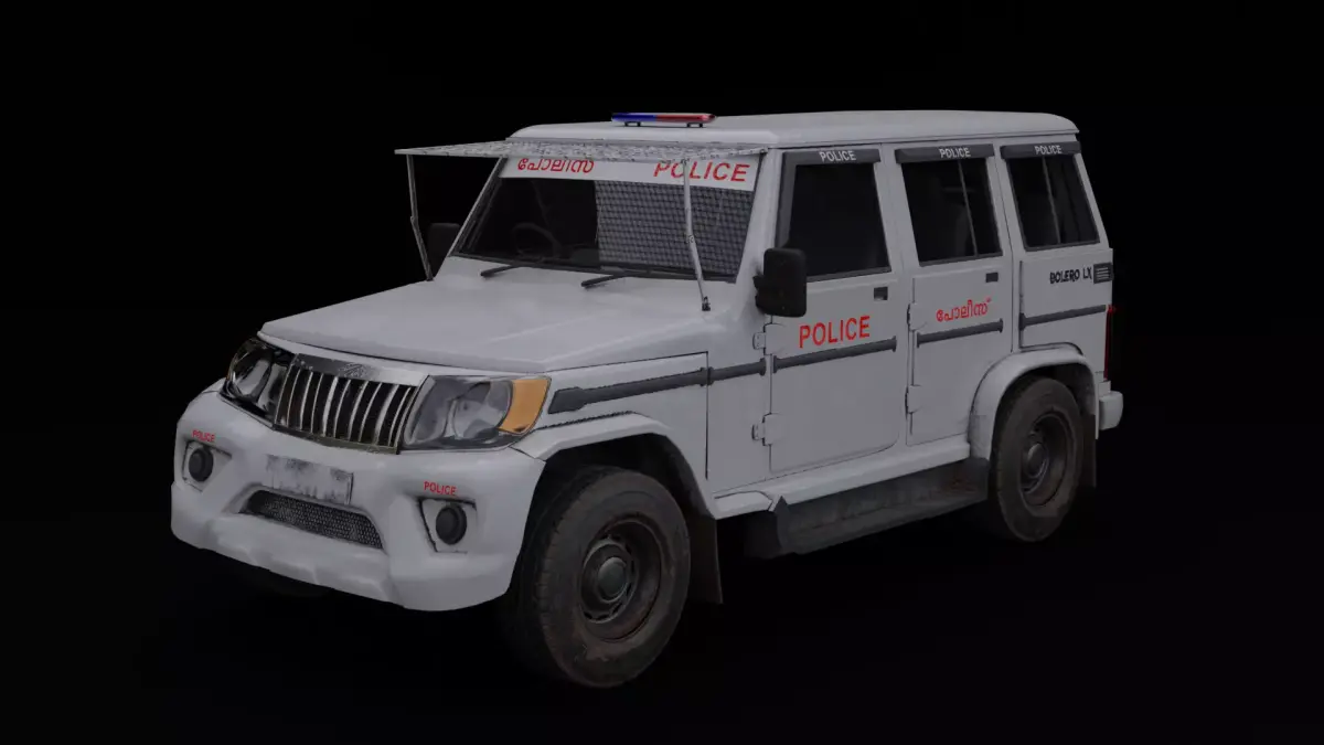 KERALA POLICE BOLERO JEEP Low-poly 3D model