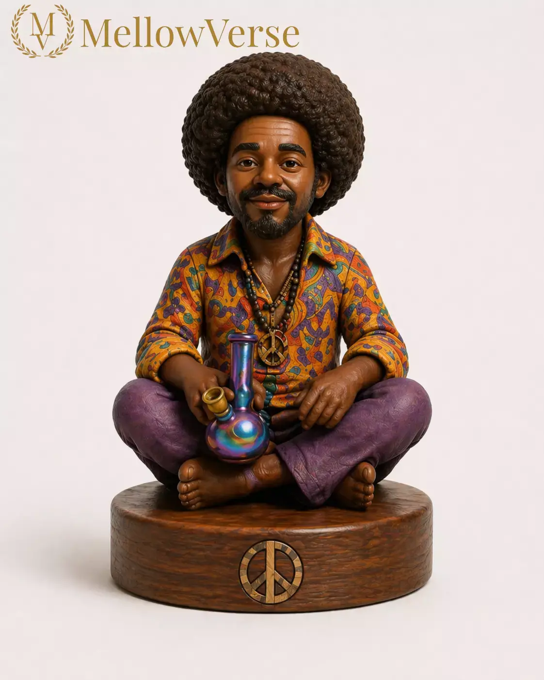 Retro Soul Hippie Herb Grinder-2-Part Magnetic - MellowVerse 3D print model