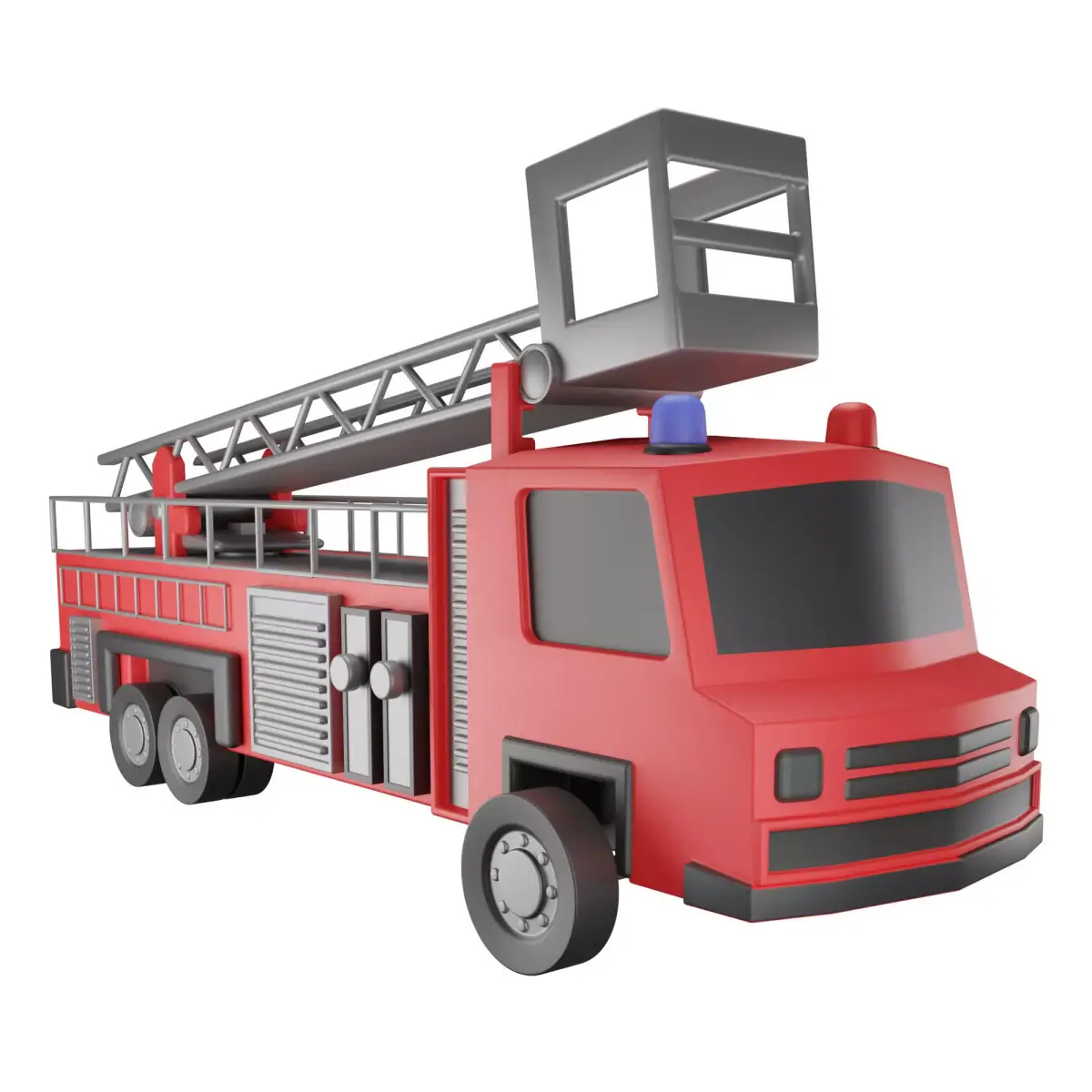 Fire Truck Low-poly 3D model