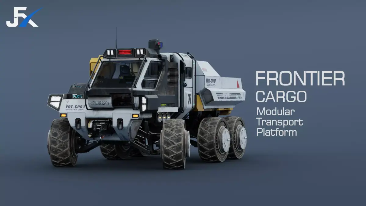 PBR-Frontier Cargo Rover 3D Model Rigged-Game Ready-Blender-FBX Low-poly 3D model