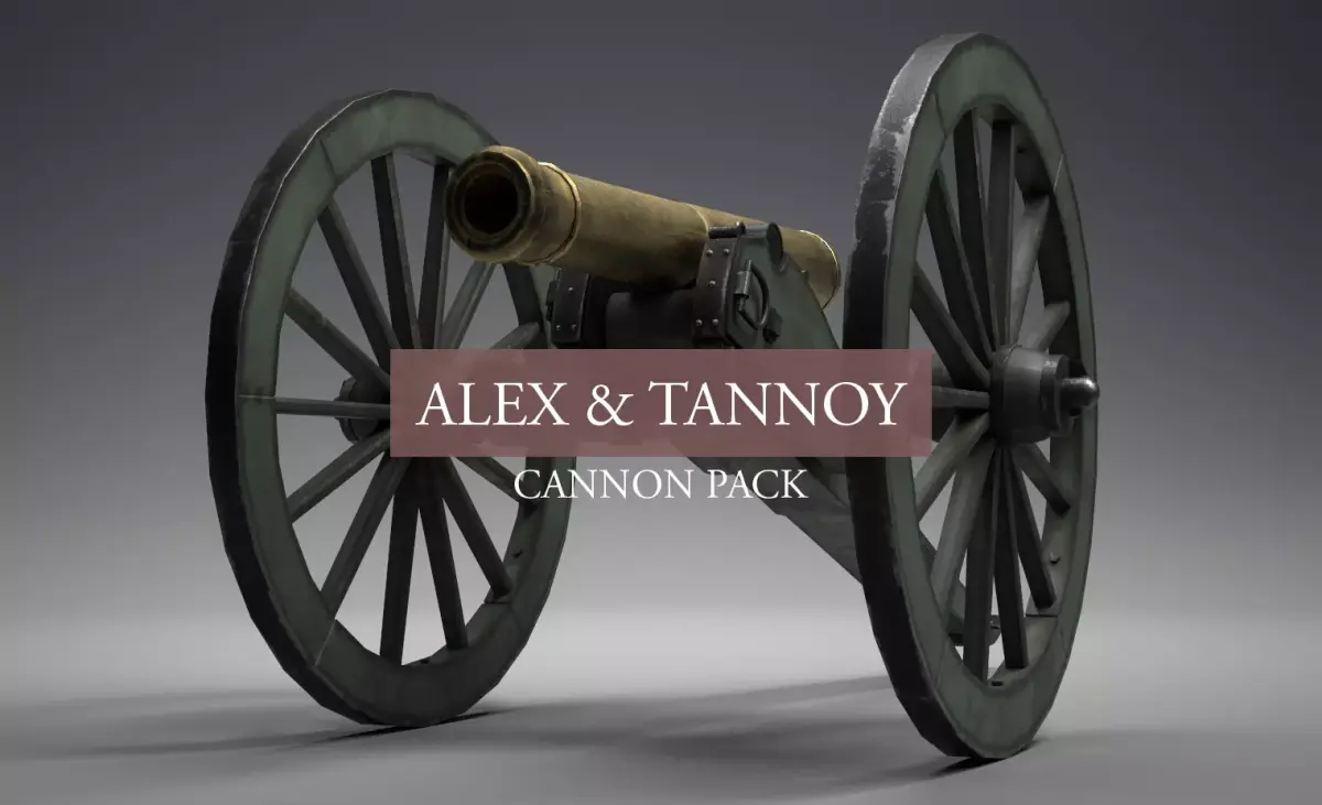 1835 Field Cannon Pack 3D model