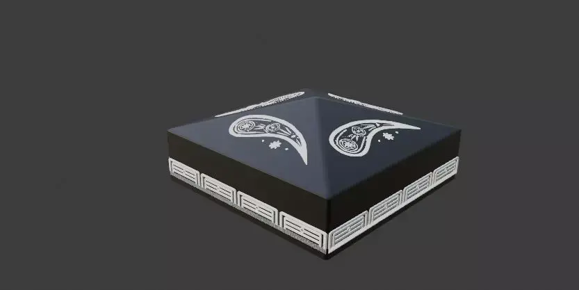 Uzbek national doppi 3D model Low-poly 3D model Free low-poly 3D model