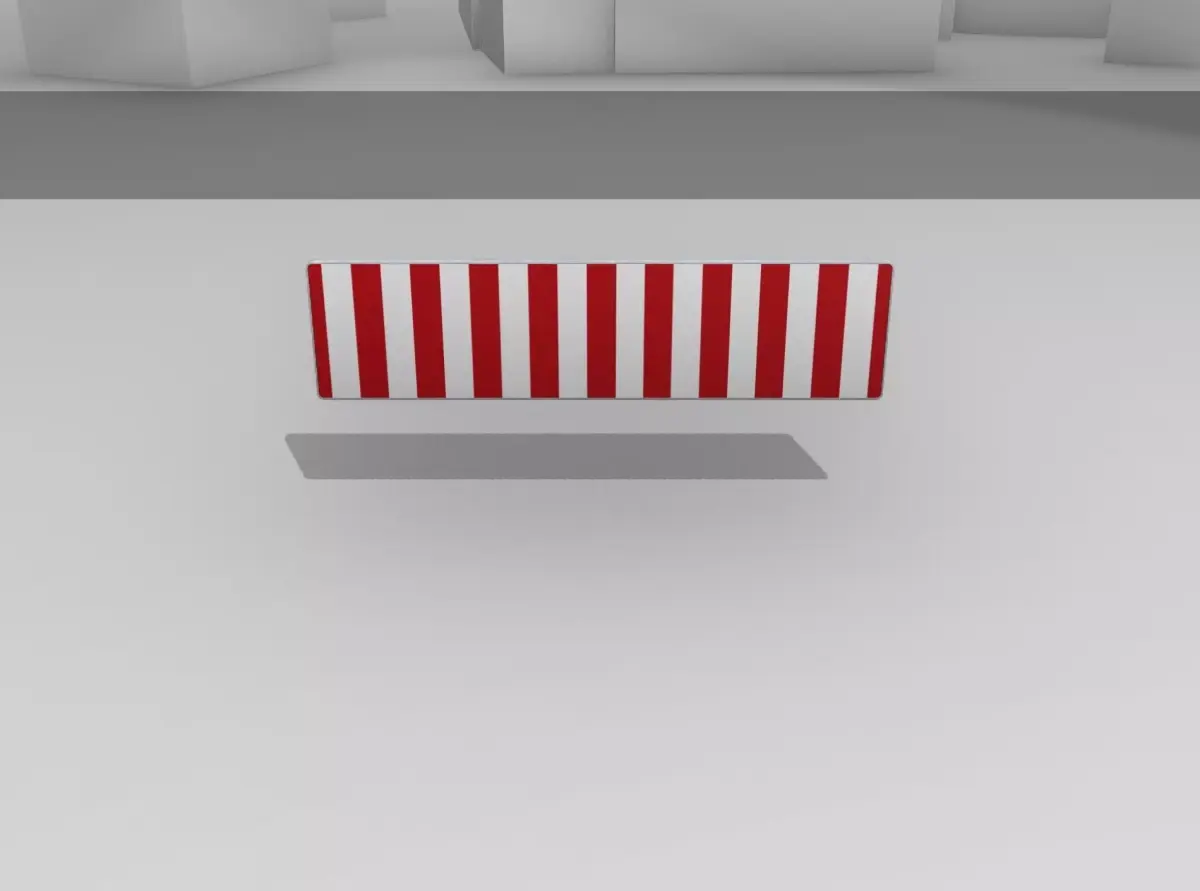 Construction Barrier Version 1 600-38 500x2000mm  Low-poly 3D model