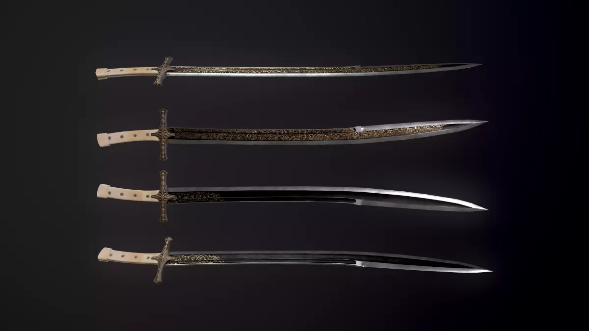 The sword of Sultan Mehmet Low-poly 3D model