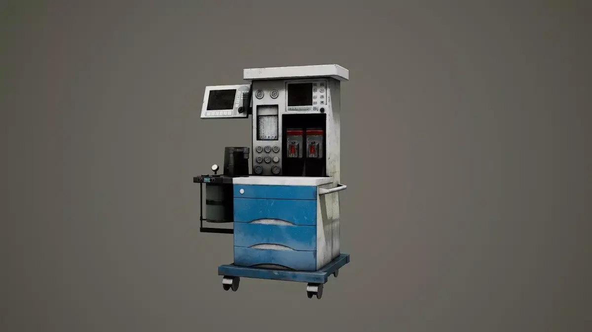 Anesthesia Machine Low-poly 3D model