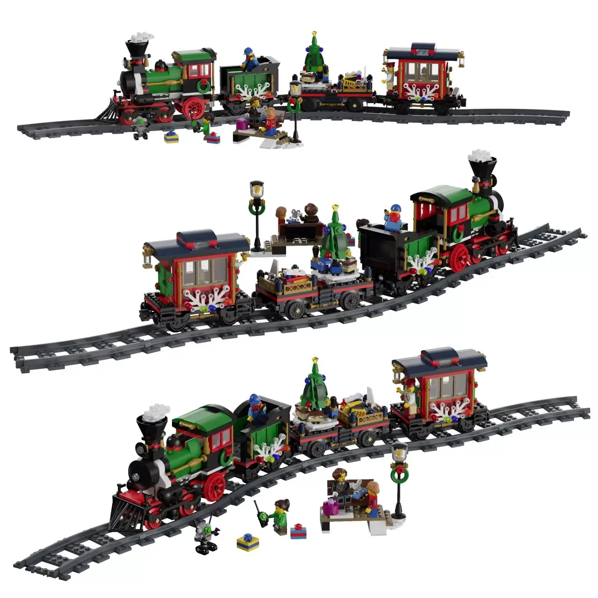 Lego - 10254 Winter Holiday Train 3D model